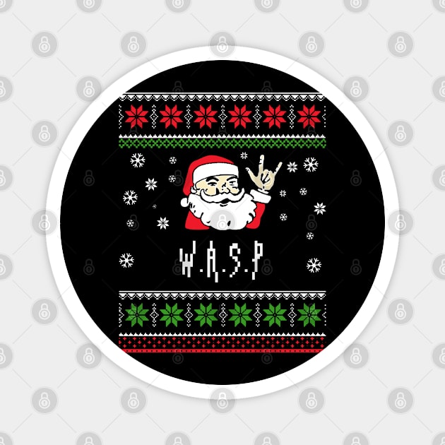 wasp santa metal Magnet by mantaplaaa